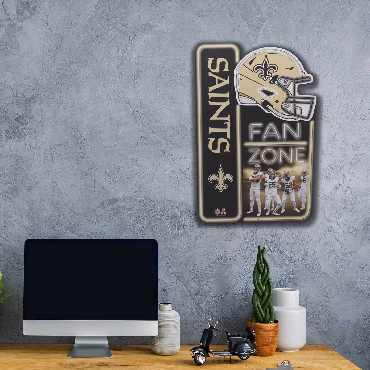 New Orleans Saints 13" x 19.5" Fan Zone Metal Sign 5 New Orleans Saints 13" x 19.5" Fan Zone Metal Sign