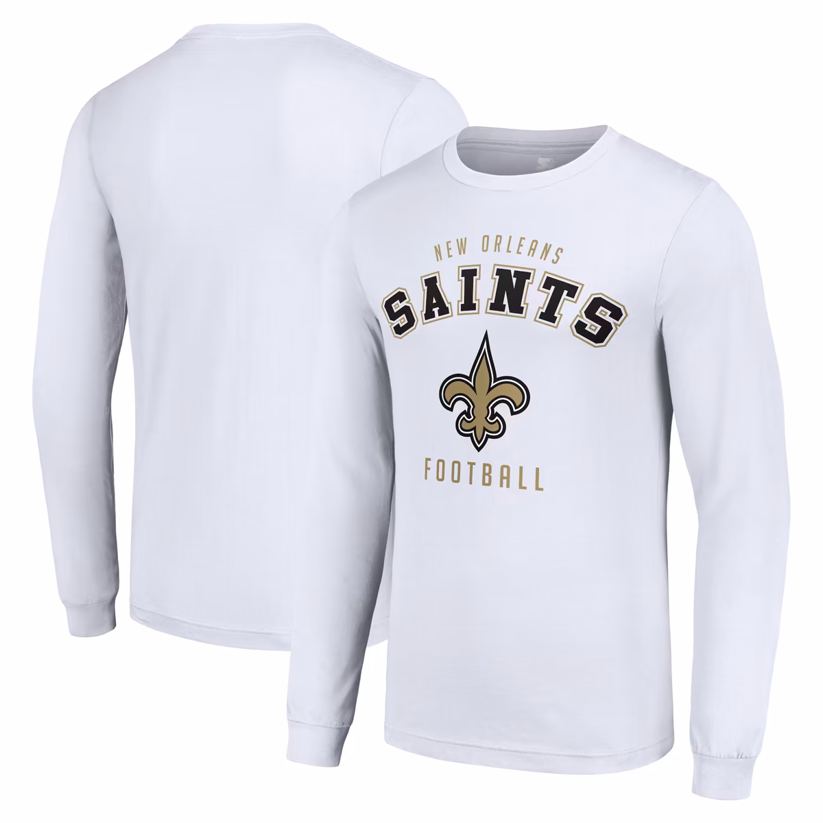 Men's Starter White New Orleans Saints Long Sleeve T-Shirt