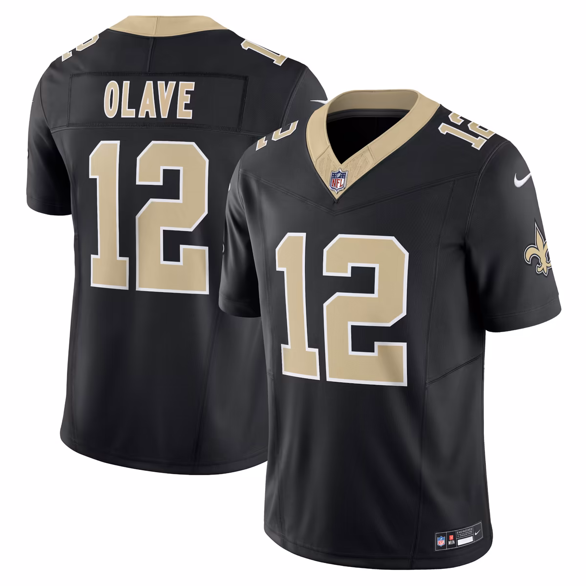 Men's Nike Chris Olave Black New Orleans Saints Vapor F.U.S.E. Limited Jersey 6 Men's Nike Chris Olave Black New Orleans Saints Vapor F.U.S.E. Limited Jersey