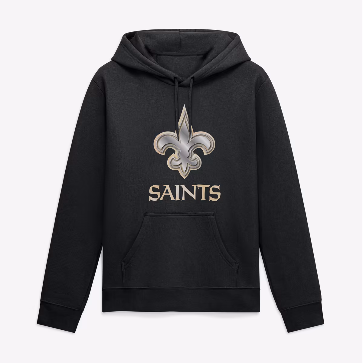 Men's Black New Orleans Saints Big & Tall Metallic Mascot Hoodie 8 Men's Black New Orleans Saints Big & Tall Metallic Mascot Hoodie