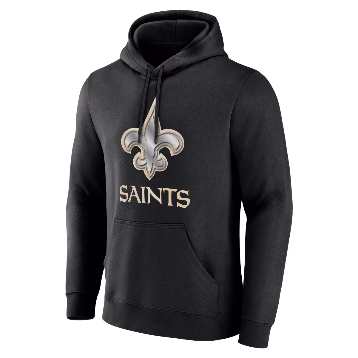 Men's Black New Orleans Saints Big & Tall Metallic Mascot Hoodie 4 Men's Black New Orleans Saints Big & Tall Metallic Mascot Hoodie