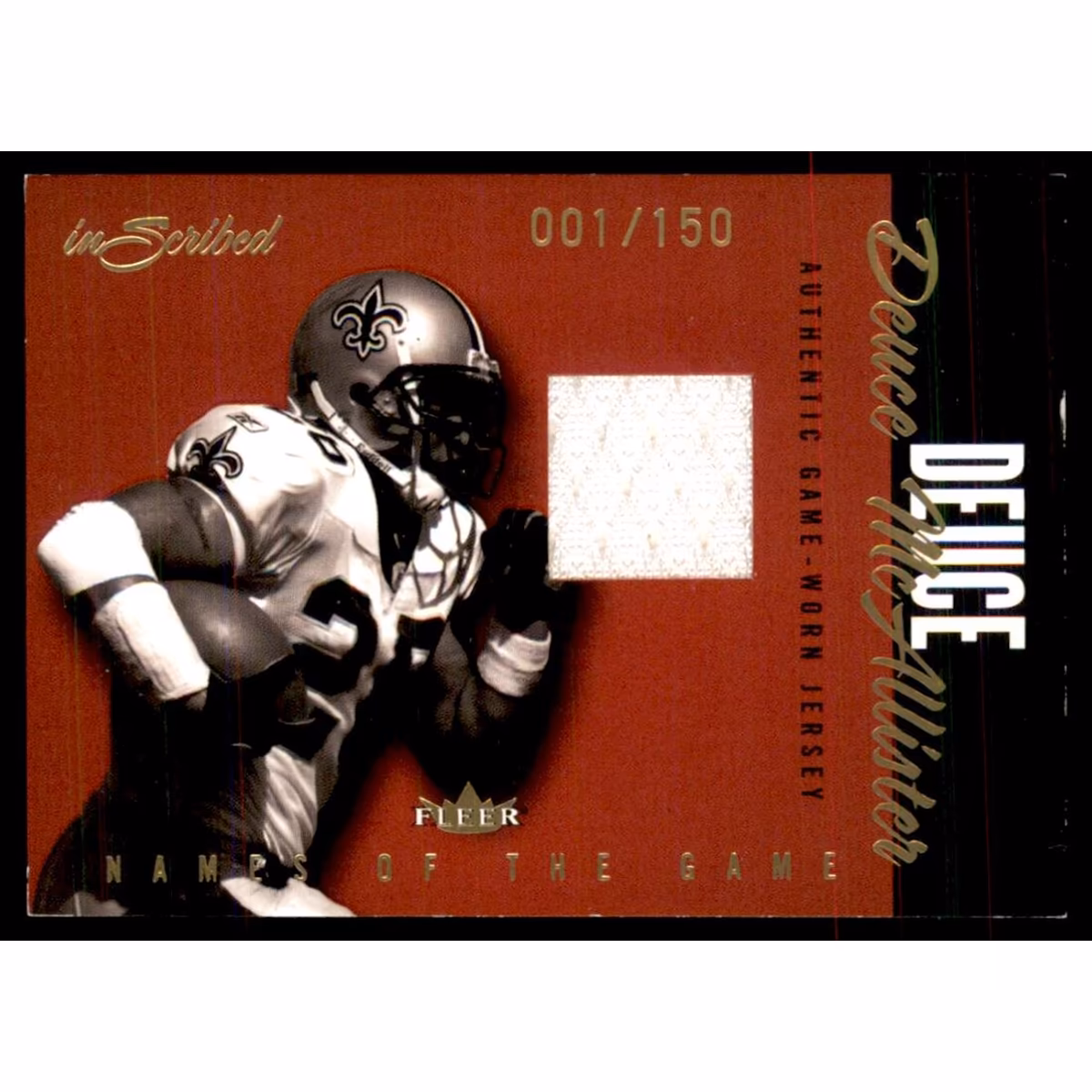 2004 Fleer Inscribed Names of the Game Jersey Gold #NGJDM2 Deuce McAllister