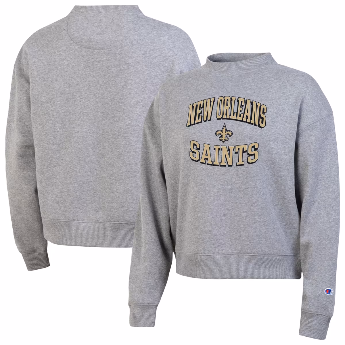 Women's Champion Gray New Orleans Saints Triumph Tri-Blend Sweatshirt