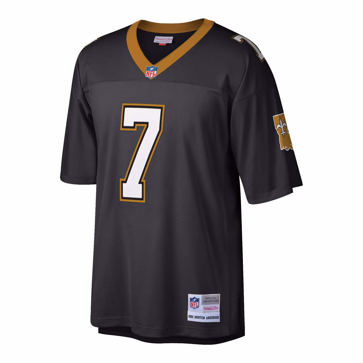 Men's Mitchell & Ness Morten Andersen Black New Orleans Saints Retired Player Legacy Replica Jersey 3 Men's Mitchell & Ness Morten Andersen Black New Orleans Saints Retired Player Legacy Replica Jersey