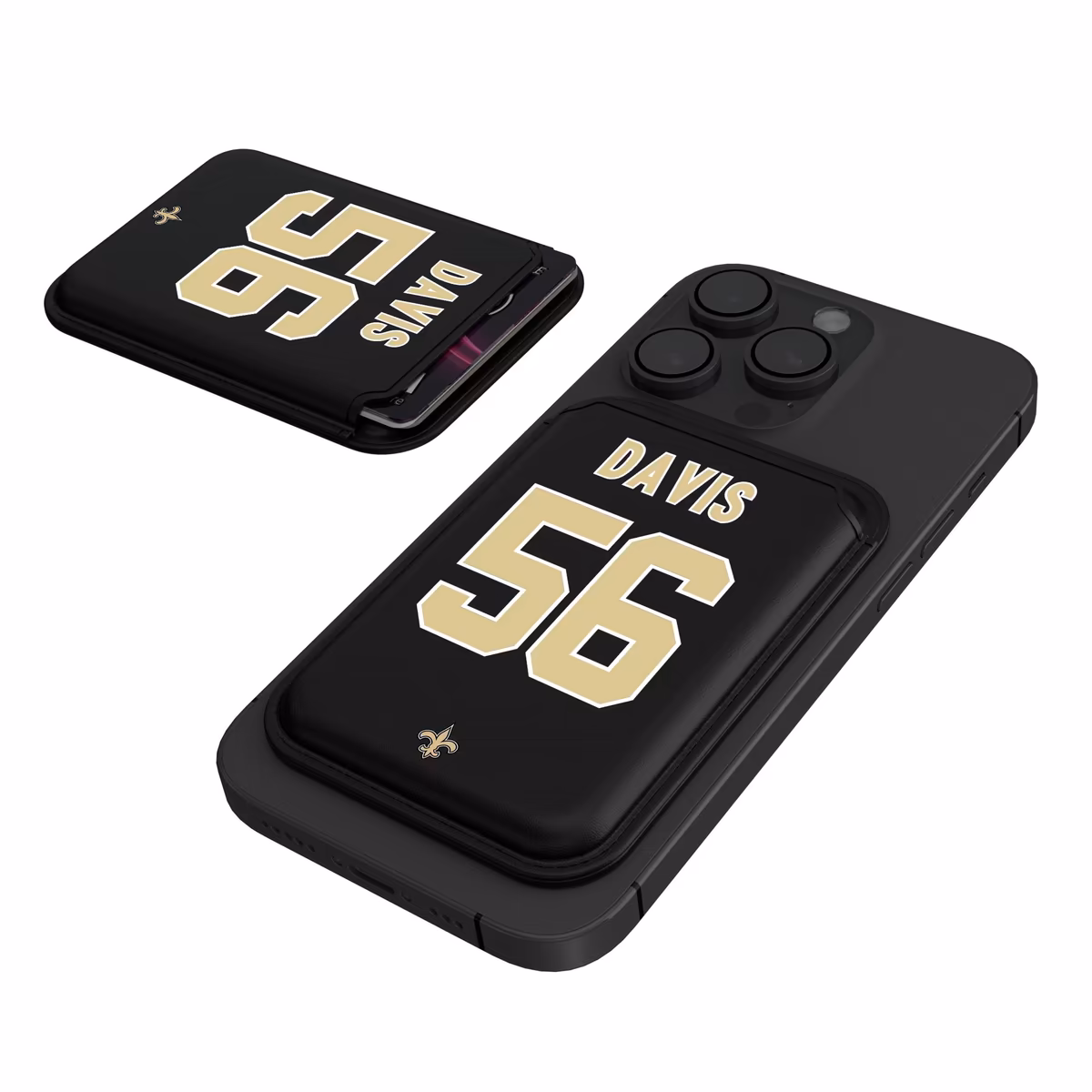Keyscaper Demario Davis Black New Orleans Saints Magnetic Credit Card Wallet 1 Keyscaper Demario Davis Black New Orleans Saints Magnetic Credit Card Wallet