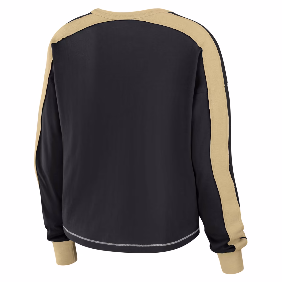 Women's WEAR by Erin Andrews Black/Gold New Orleans Saints Color Block Modest Crop Long Sleeve T-Shirt 4 Women's WEAR by Erin Andrews Black/Gold New Orleans Saints Color Block Modest Crop Long Sleeve T-Shirt
