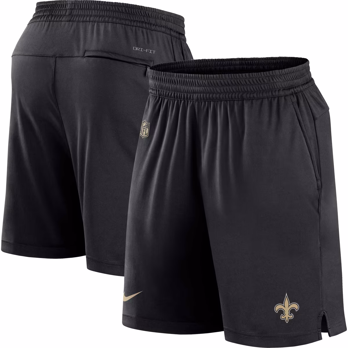 Men's Nike Black New Orleans Saints Sideline Performance Shorts 2 Men's Nike Black New Orleans Saints Sideline Performance Shorts