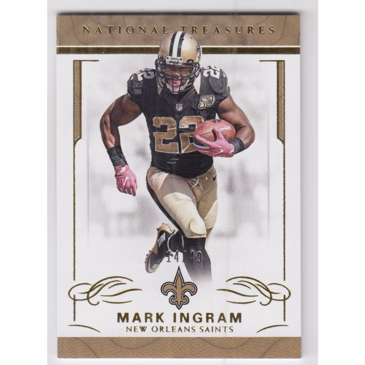 2016 Panini National Treasures Gold #66 Mark Ingram