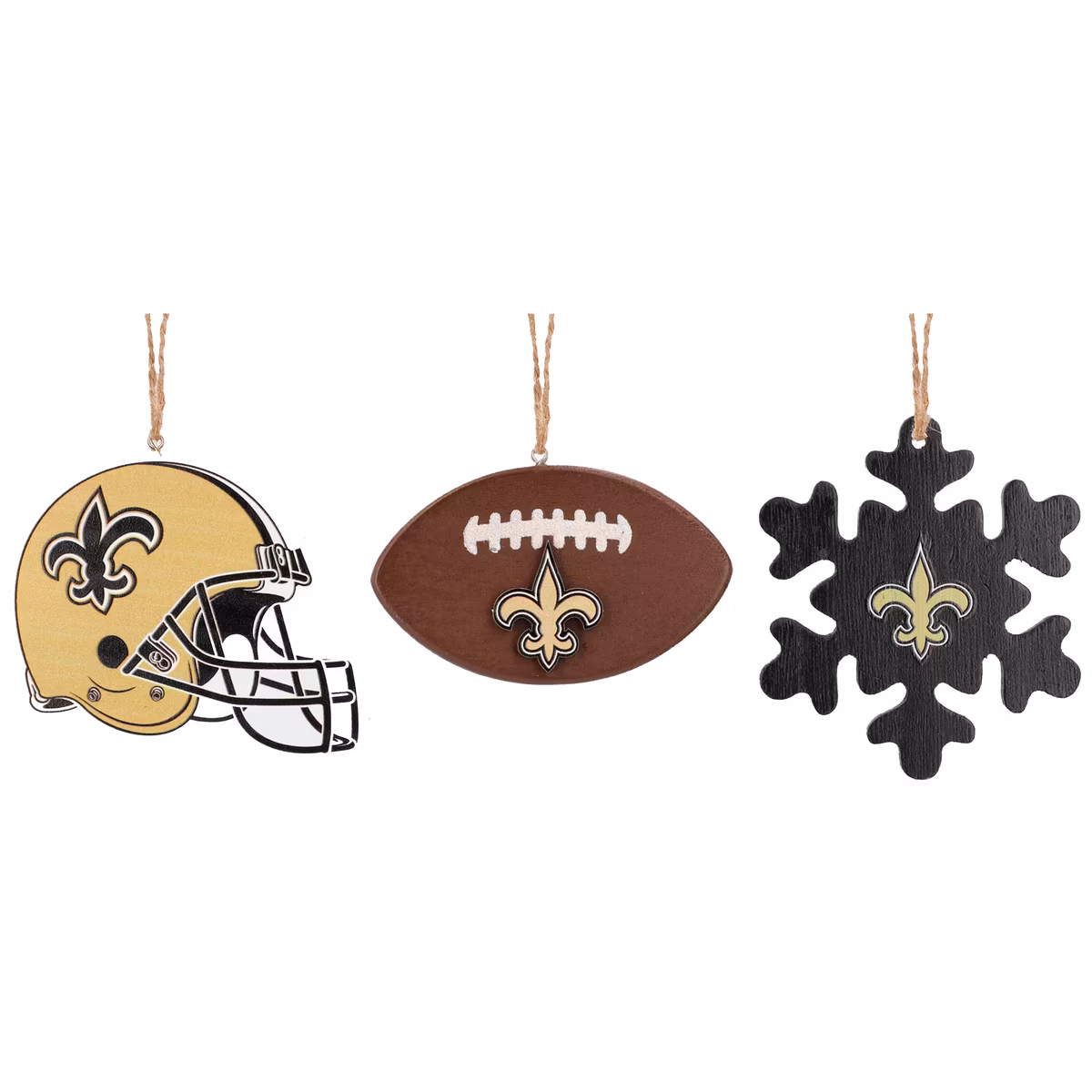 The Memory Company New Orleans Saints Three-Pack Helmet, Football & Snowflake Ornament Set 8 The Memory Company New Orleans Saints Three-Pack Helmet, Football & Snowflake Ornament Set