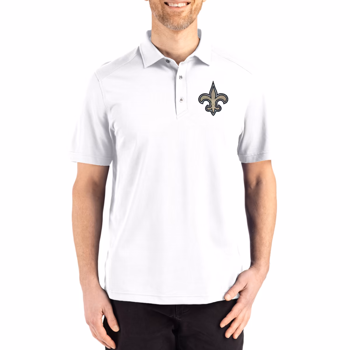 Men's Cutter & Buck White New Orleans Saints Big & Tall Advantage Refresh Epic Confidence Recycled Tri-Blend Pique Polo 1 Men's Cutter & Buck White New Orleans Saints Big & Tall Advantage Refresh Epic Confidence Recycled Tri-Blend Pique Polo
