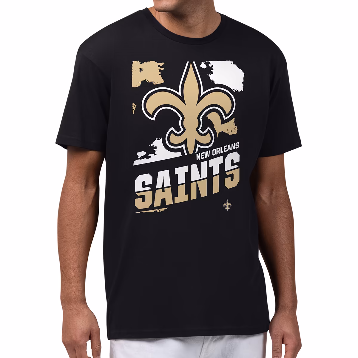Men's Starter Black New Orleans Saints Zoom Graphic T-Shirt 2 Men's Starter Black New Orleans Saints Zoom Graphic T-Shirt