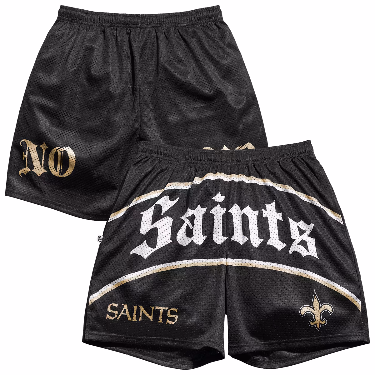 Men's Chalk Line Black New Orleans Saints Victorian Retro Shorts 2 Men's Chalk Line Black New Orleans Saints Victorian Retro Shorts