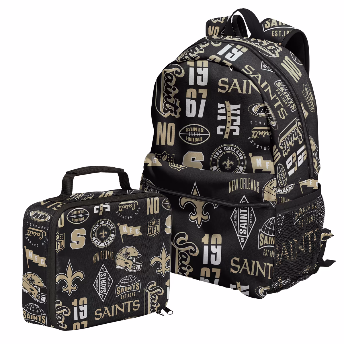 Outerstuff New Orleans Saints Backpack and Lunchbox Set 2 Outerstuff New Orleans Saints Backpack and Lunchbox Set