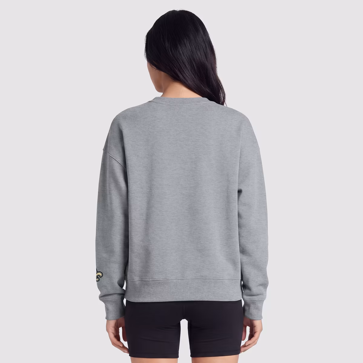 New Orleans Saints Champion Women's Contrast Lined Sweatshirt - Heather Gray 3 New Orleans Saints Champion Women's Contrast Lined Sweatshirt - Heather Gray