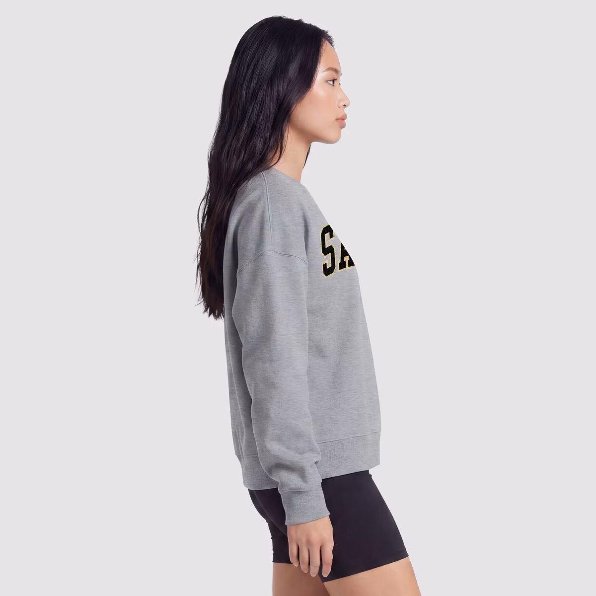 New Orleans Saints Champion Women's Contrast Lined Sweatshirt - Heather Gray 5 New Orleans Saints Champion Women's Contrast Lined Sweatshirt - Heather Gray
