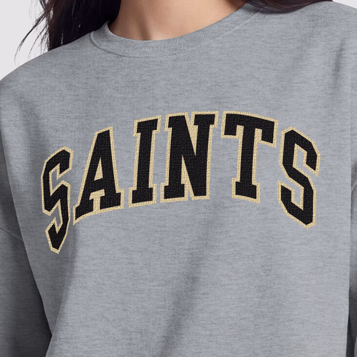 New Orleans Saints Champion Women's Contrast Lined Sweatshirt - Heather Gray 6 New Orleans Saints Champion Women's Contrast Lined Sweatshirt - Heather Gray
