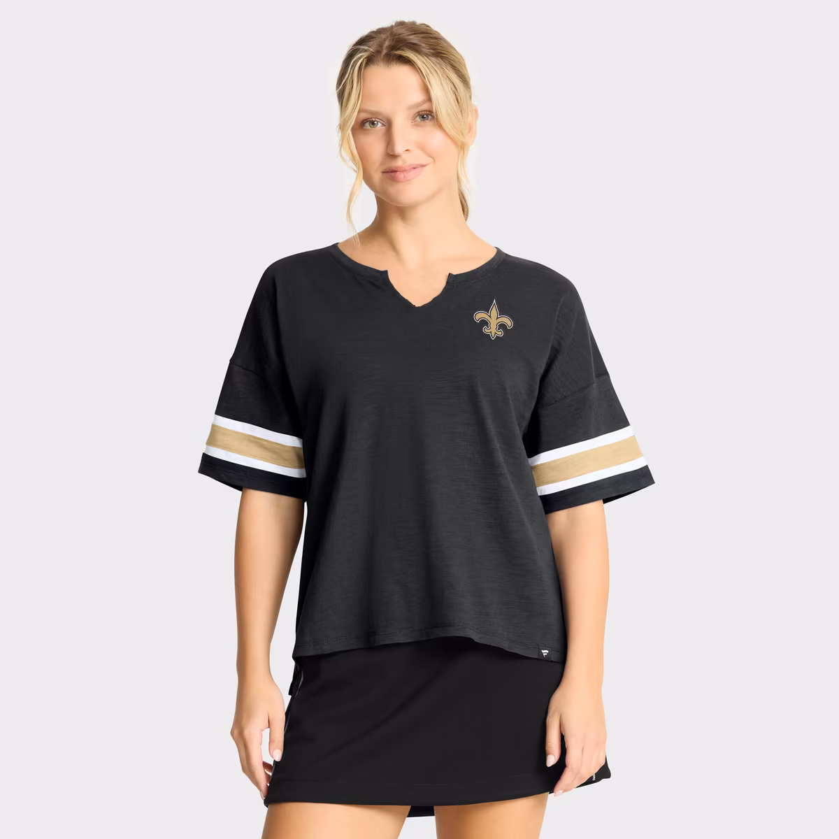 Women's Fanatics Black New Orleans Saints Redzone Curl Route T-Shirt 2 Women's Fanatics Black New Orleans Saints Redzone Curl Route T-Shirt