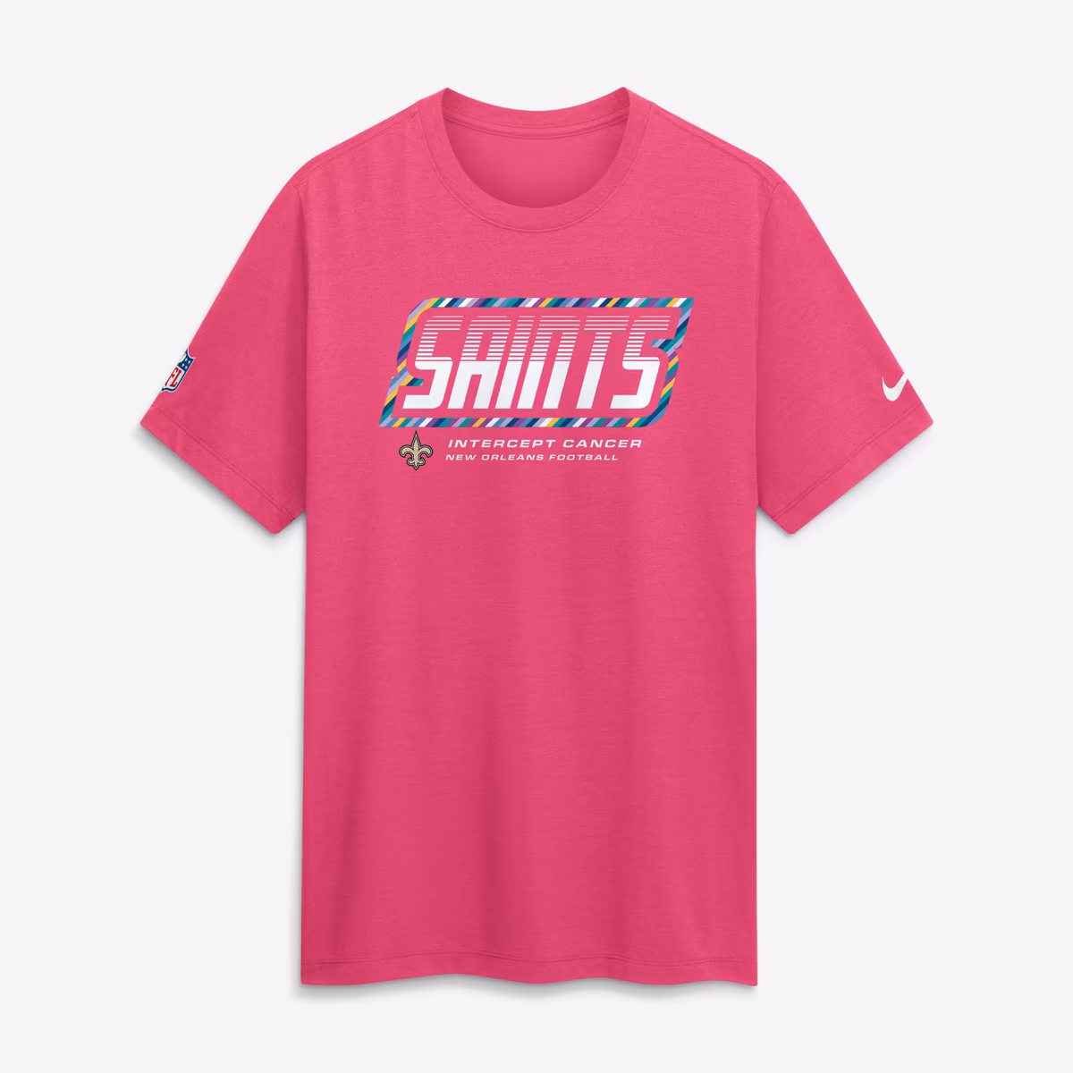 Men's Nike Pink New Orleans Saints 2026 NFL Crucial Catch Tri-Blend Dri-FIT T-Shirt 8 Men's Nike Pink New Orleans Saints 2026 NFL Crucial Catch Tri-Blend Dri-FIT T-Shirt