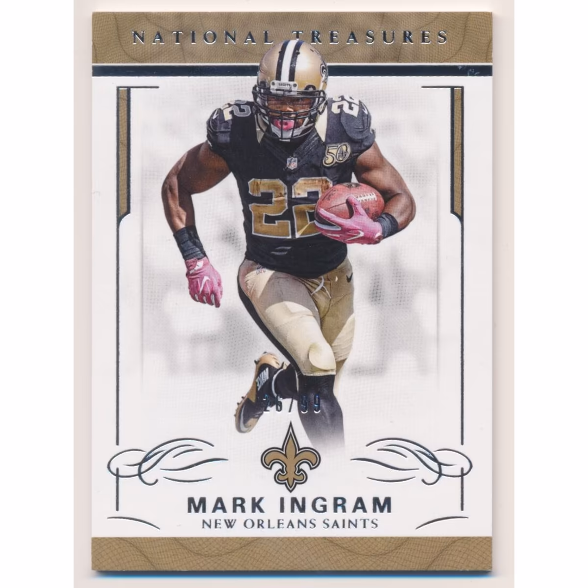 2016 Panini National Treasures #66 Mark Ingram 3 2016 Panini National Treasures #66 Mark Ingram