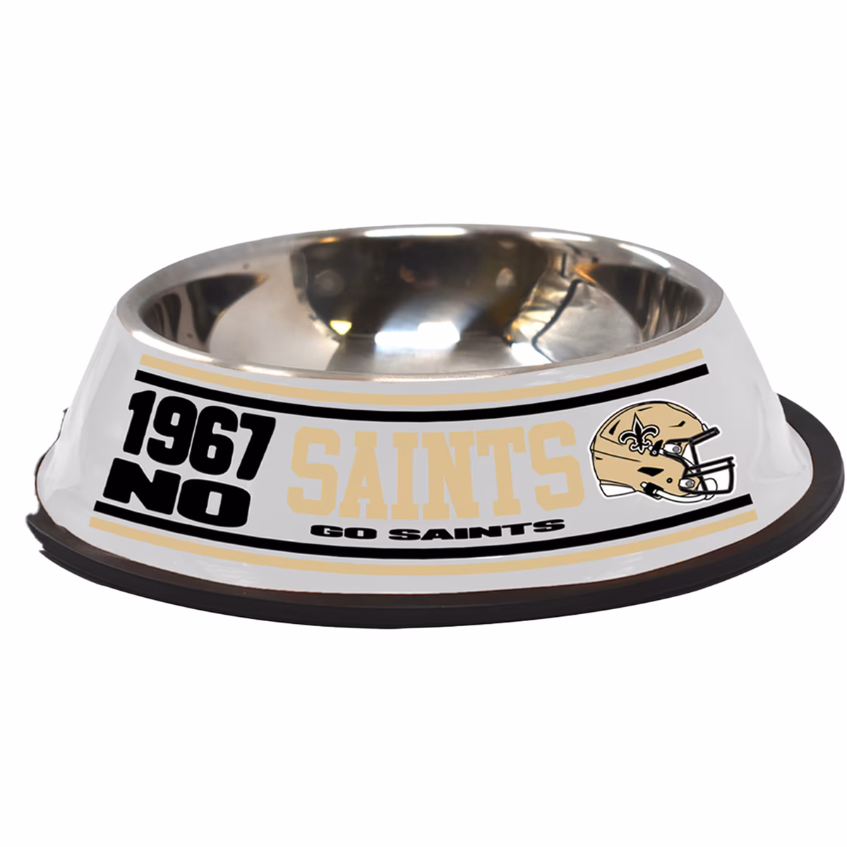The Memory Company New Orleans Saints Stainless Steel Pet Bowl 21 The Memory Company New Orleans Saints Stainless Steel Pet Bowl