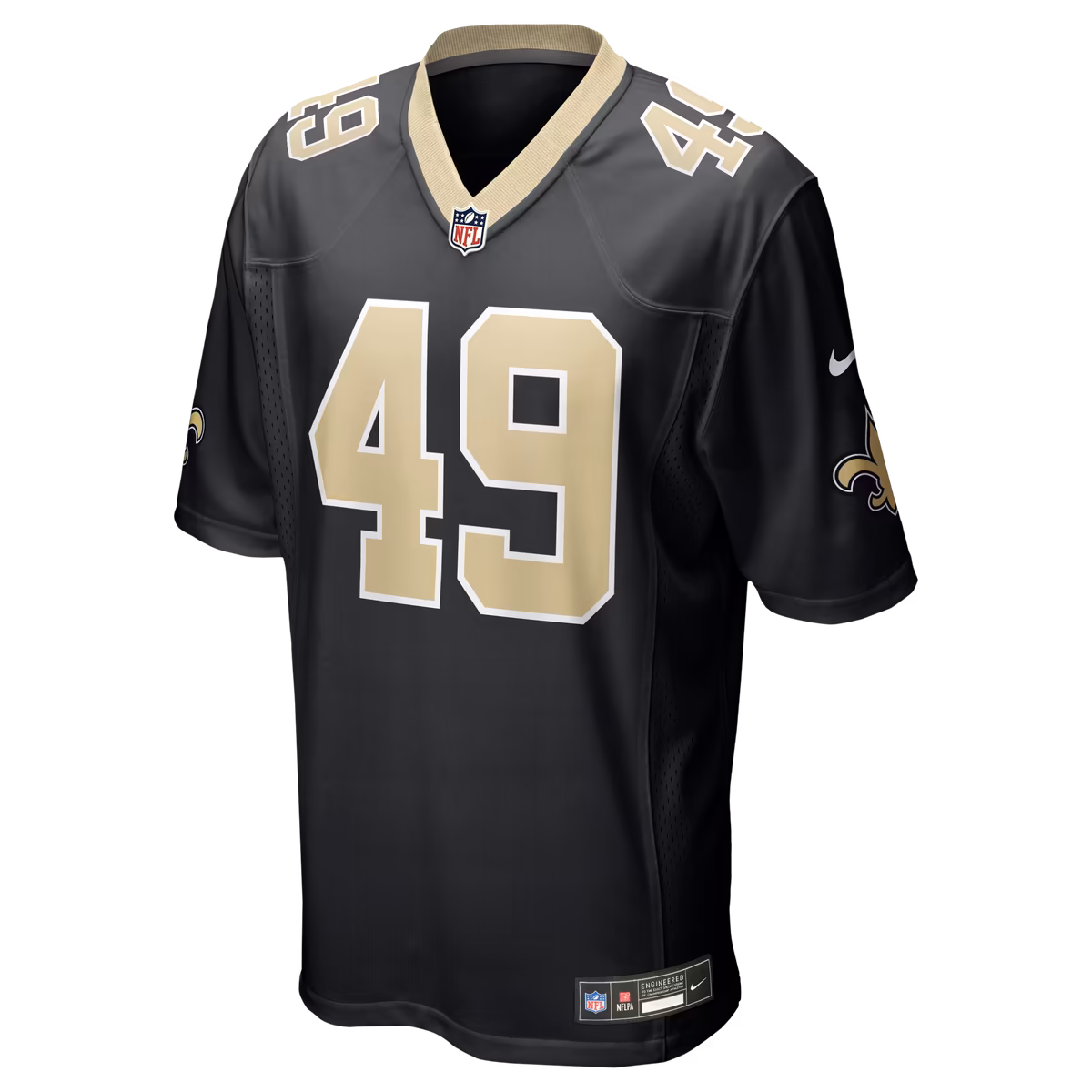 Men's Nike Zach Wood Black New Orleans Saints Game Jersey 3 Men's Nike Zach Wood Black New Orleans Saints Game Jersey