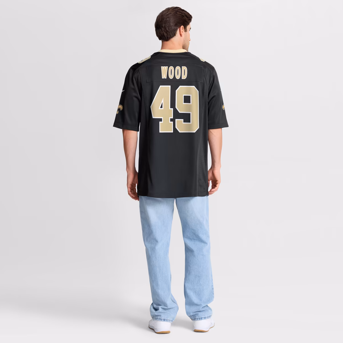 Men's Nike Zach Wood Black New Orleans Saints Game Jersey 9 Men's Nike Zach Wood Black New Orleans Saints Game Jersey