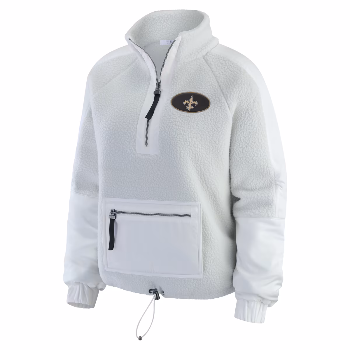 Women's WEAR by Erin Andrews White New Orleans Saints Polar Fleece Half-Zip Jacket 3 Women's WEAR by Erin Andrews White New Orleans Saints Polar Fleece Half-Zip Jacket