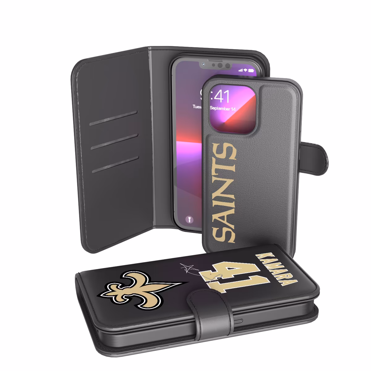 Keyscaper Alvin Kamara Black New Orleans Saints iPhone Wallet Case 11 Keyscaper Alvin Kamara Black New Orleans Saints iPhone Wallet Case