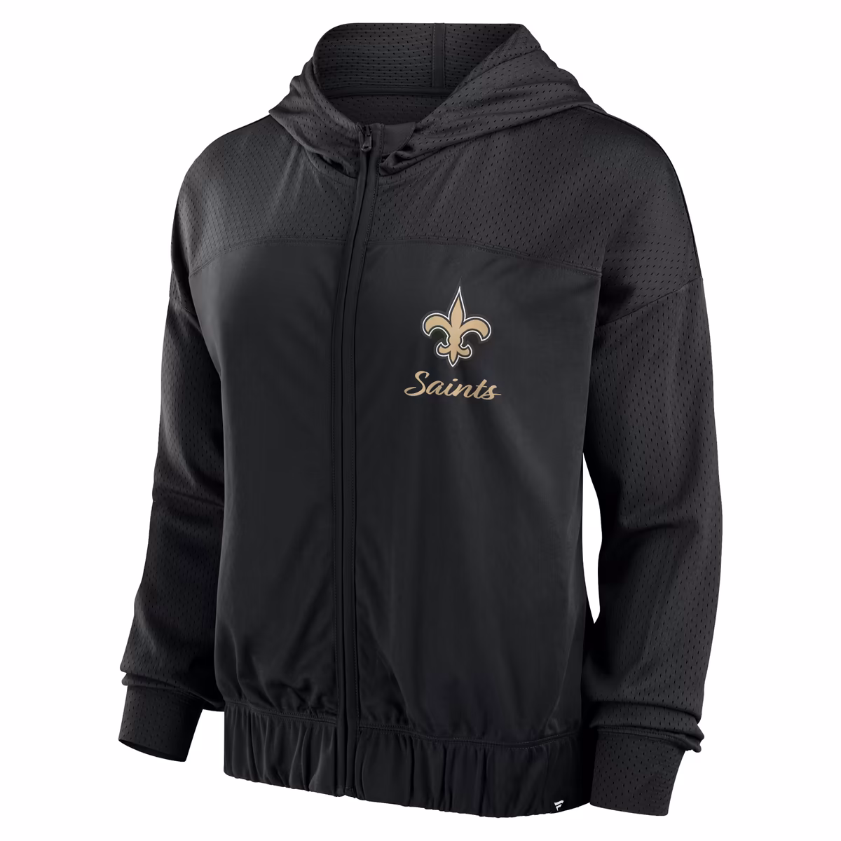 Women's Fanatics Black New Orleans Saints Script Lock Full-Zip Hoodie 3 Women's Fanatics Black New Orleans Saints Script Lock Full-Zip Hoodie