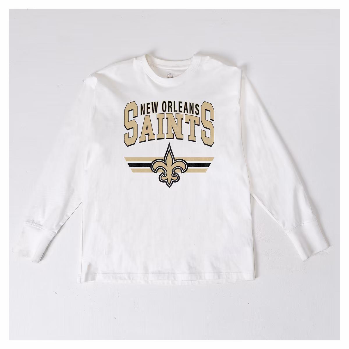 Women's Gameday Couture White New Orleans Saints Swift Strike Essential Oversized Long Sleeve T-Shirt 5 Women's Gameday Couture White New Orleans Saints Swift Strike Essential Oversized Long Sleeve T-Shirt
