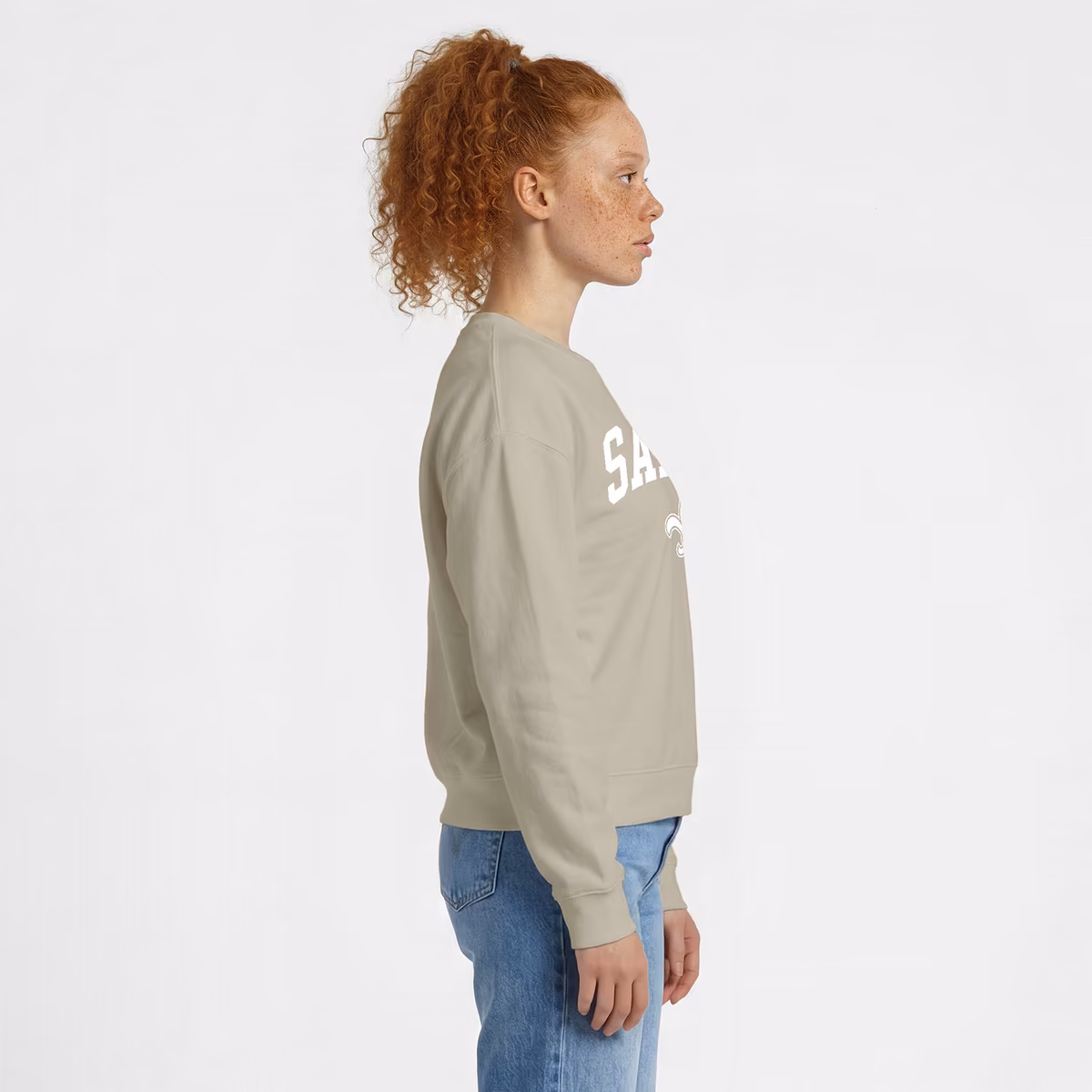 Women's Champion Light Brown New Orleans Saints Powerblend Cocoa Butter Fleece Sweatshirt 5 Women's Champion Light Brown New Orleans Saints Powerblend Cocoa Butter Fleece Sweatshirt