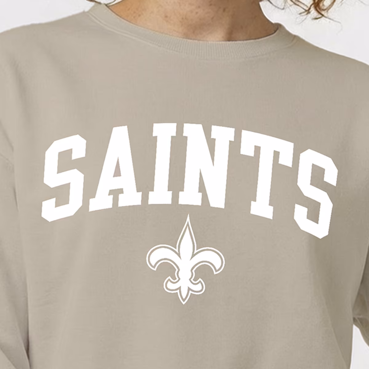 Women's Champion Light Brown New Orleans Saints Powerblend Cocoa Butter Fleece Sweatshirt 6 Women's Champion Light Brown New Orleans Saints Powerblend Cocoa Butter Fleece Sweatshirt