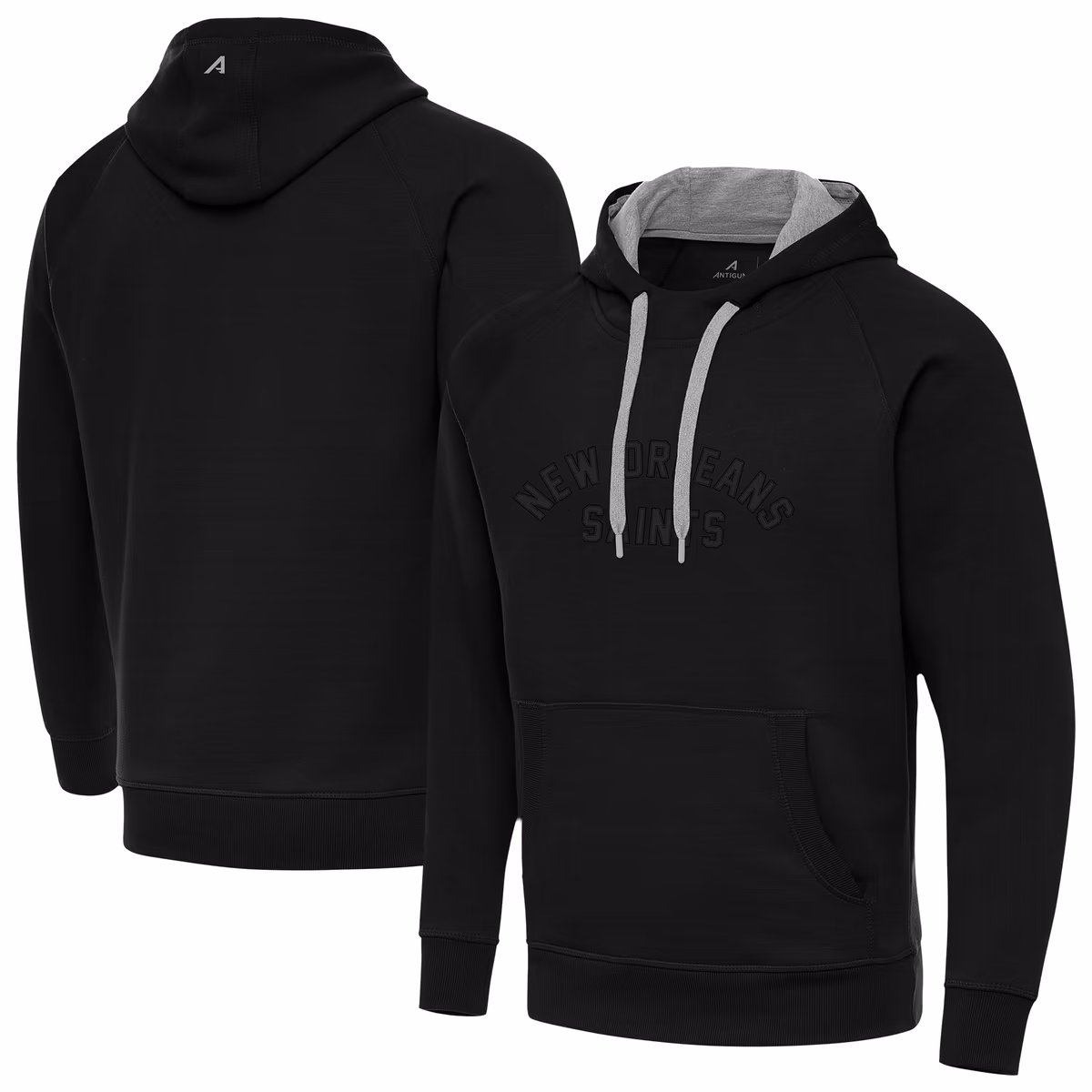 Men's Antigua Black New Orleans Saints Victory Hoodie 2 Men's Antigua Black New Orleans Saints Victory Hoodie