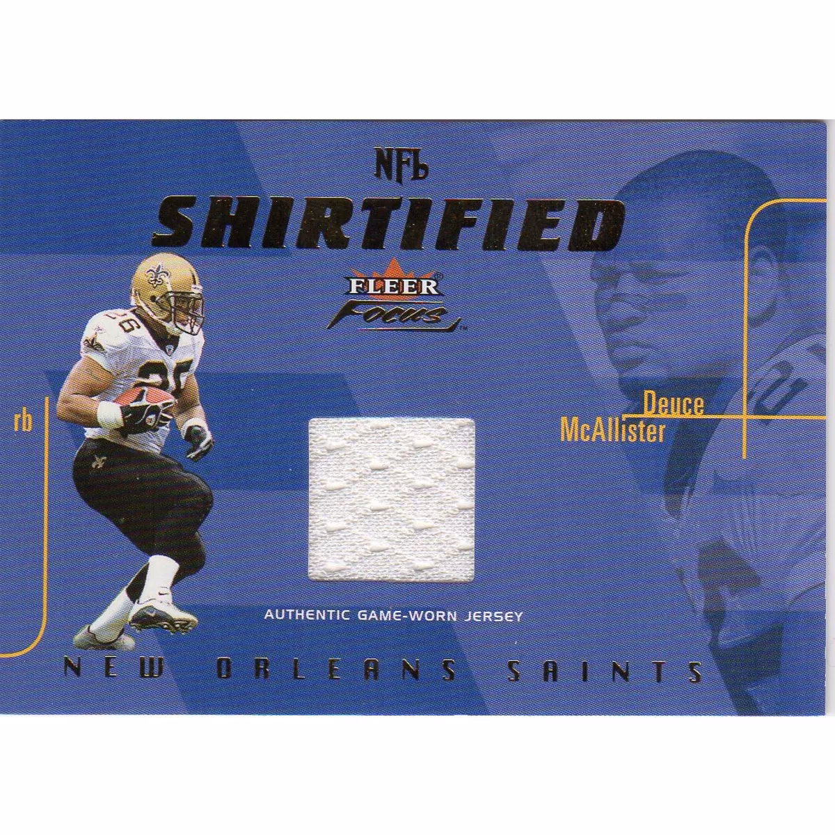 2003 Fleer Focus Shirtified Jerseys 175 #16 Deuce McAllister
