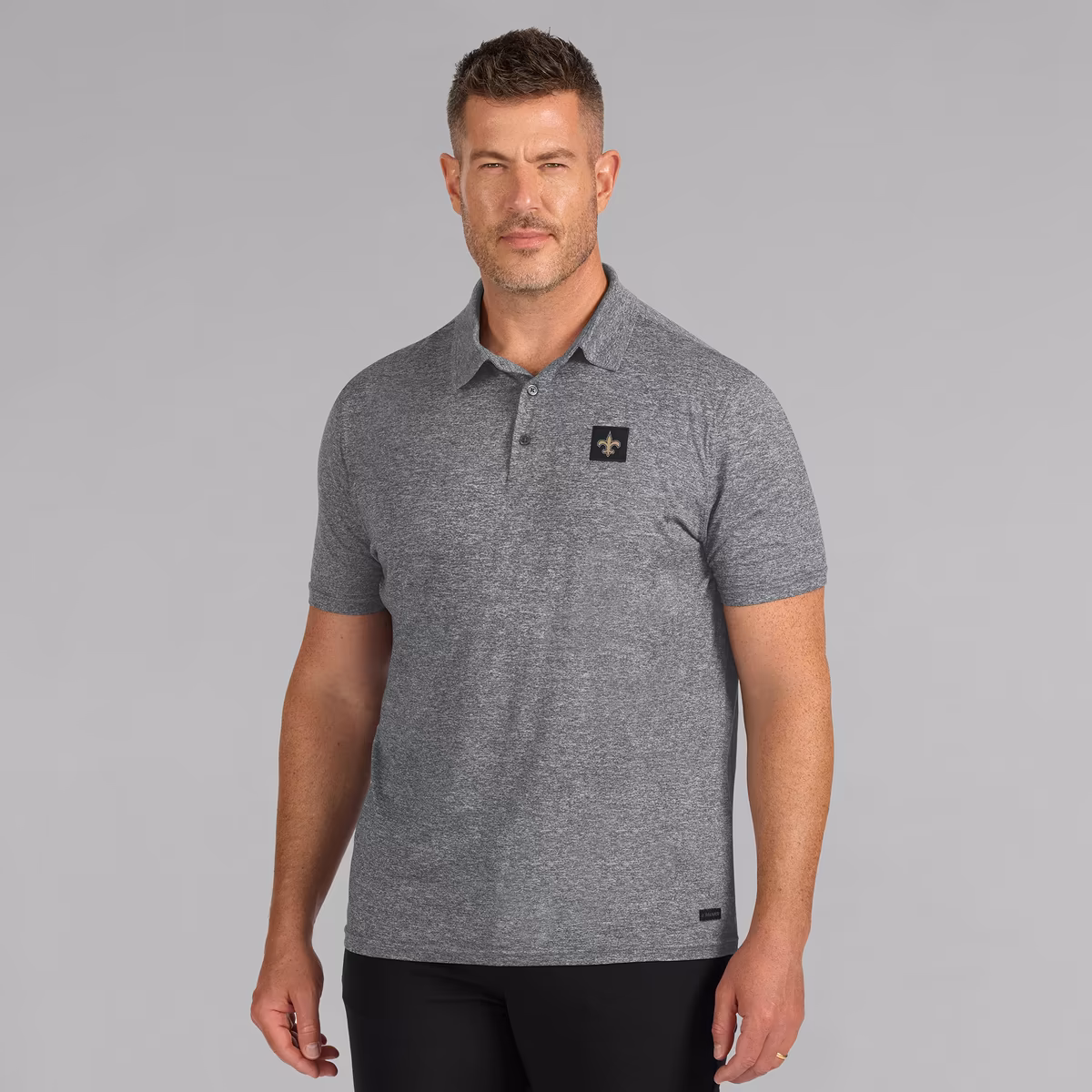 Men's J. Palmer Black New Orleans Saints Four Down Polo 5 Men's J. Palmer Black New Orleans Saints Four Down Polo
