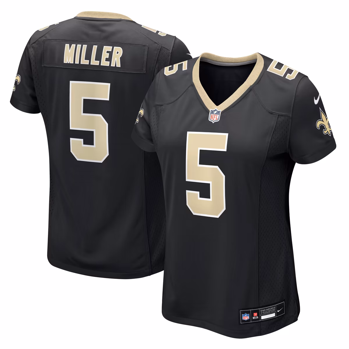 Women's Nike Kendre Miller Black New Orleans Saints Team Game Jersey 17 Women's Nike Kendre Miller Black New Orleans Saints Team Game Jersey