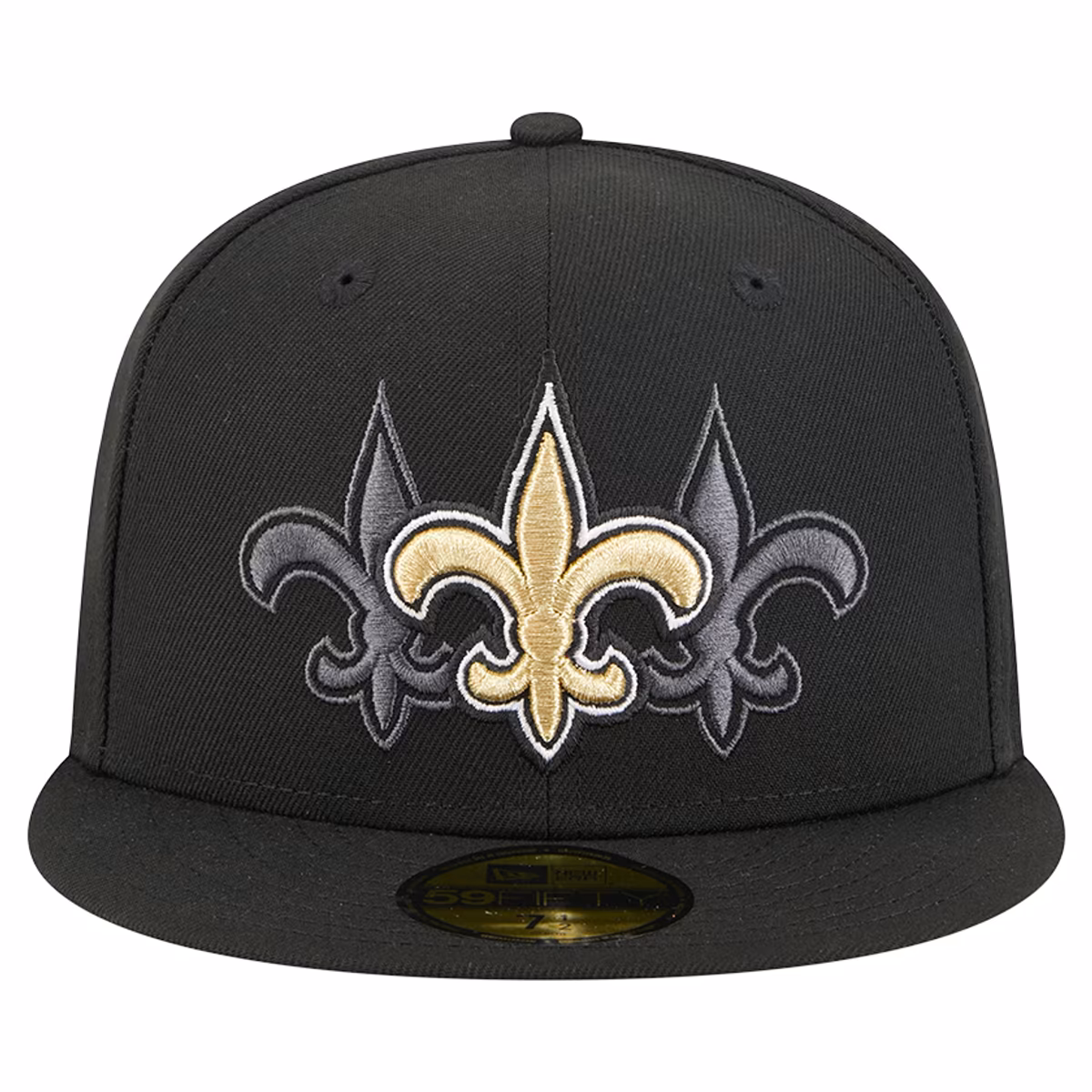 Men's New Era Black New Orleans Saints Tri-Hit 59FIFTY Fitted Hat 3 Men's New Era Black New Orleans Saints Tri-Hit 59FIFTY Fitted Hat