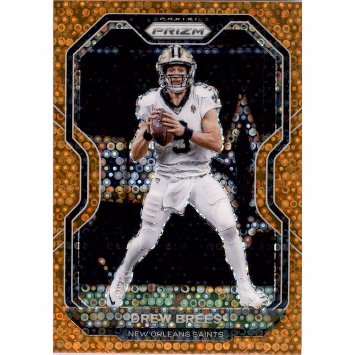 2020 Panini Prizm Prizms Orange Disco #243 Drew Brees 11 2020 Panini Prizm Prizms Orange Disco #243 Drew Brees