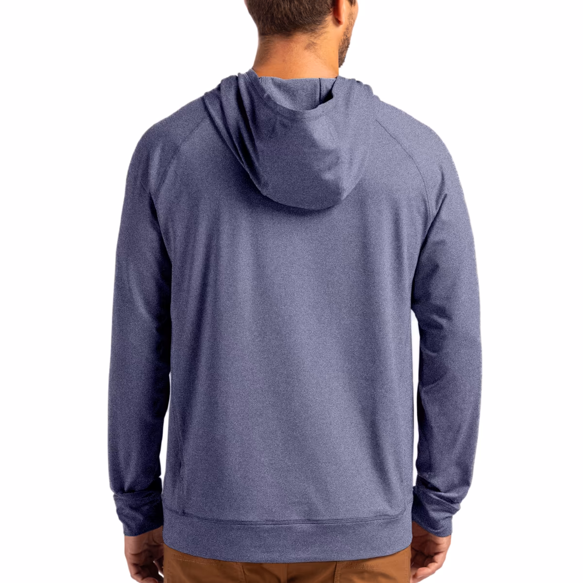 Men's Cutter & Buck Heather Navy New Orleans Saints Adapt Americana Knit Recycled Raglan Pullover Hoodie 3 Men's Cutter & Buck Heather Navy New Orleans Saints Adapt Americana Knit Recycled Raglan Pullover Hoodie