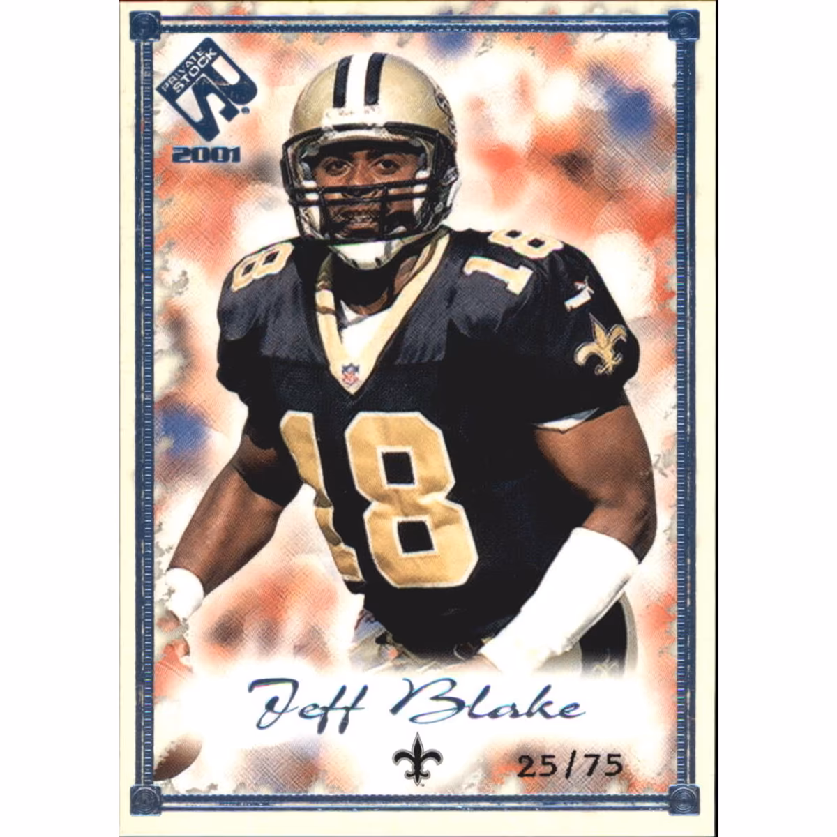 2001 Private Stock Blue Framed #58 Jeff Blake