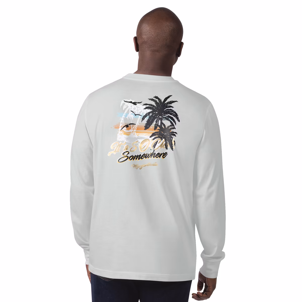 Men's Margaritaville Gray New Orleans Saints It's Five O'Clock Somewhere Long Sleeve T-Shirt 3 Men's Margaritaville Gray New Orleans Saints It's Five O'Clock Somewhere Long Sleeve T-Shirt