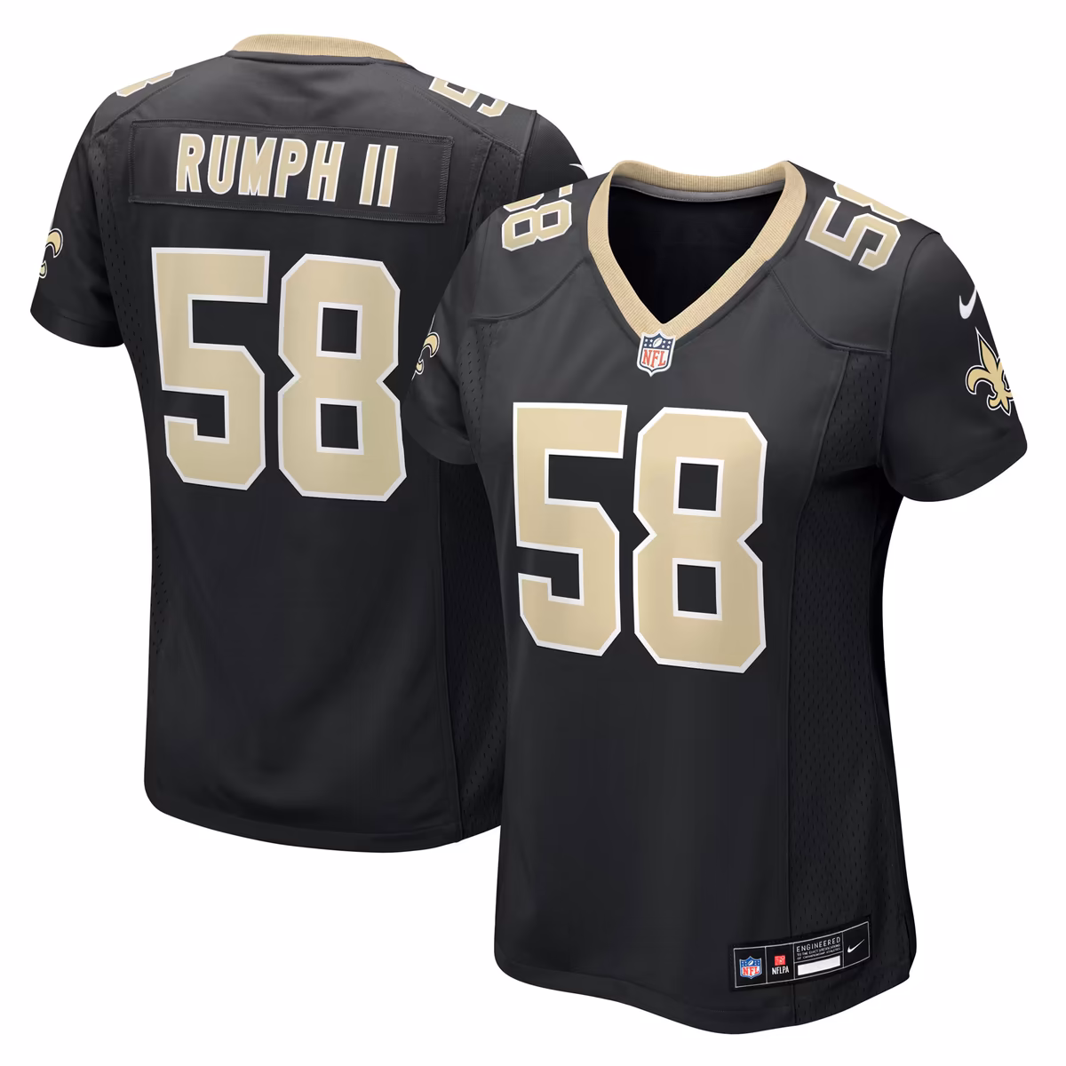 Women's Nike Chris Rumph II  Black New Orleans Saints Team Game Jersey