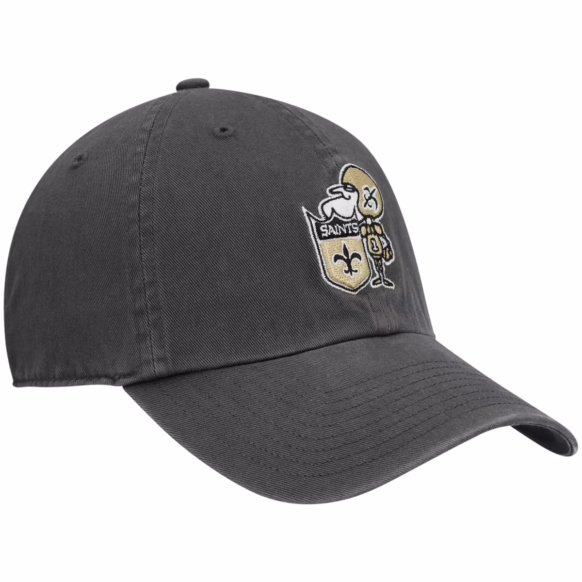 Men's '47 Charcoal New Orleans Saints Clean Up Adjustable Hat 4 Men's '47 Charcoal New Orleans Saints Clean Up Adjustable Hat