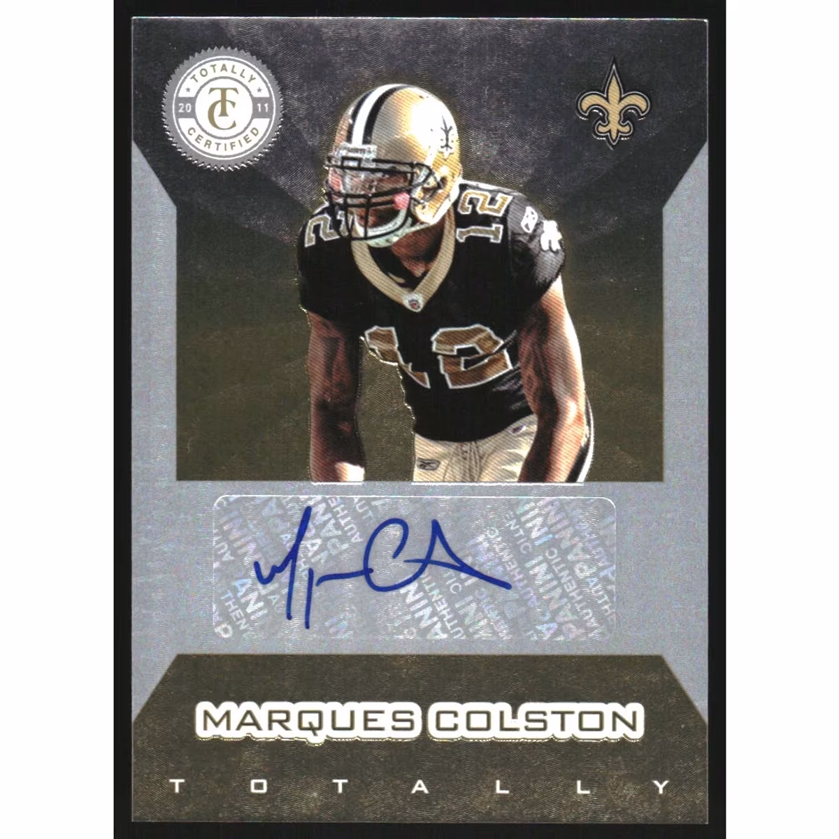 2011 Totally Certified Gold Signatures #27 Marques Colston/15