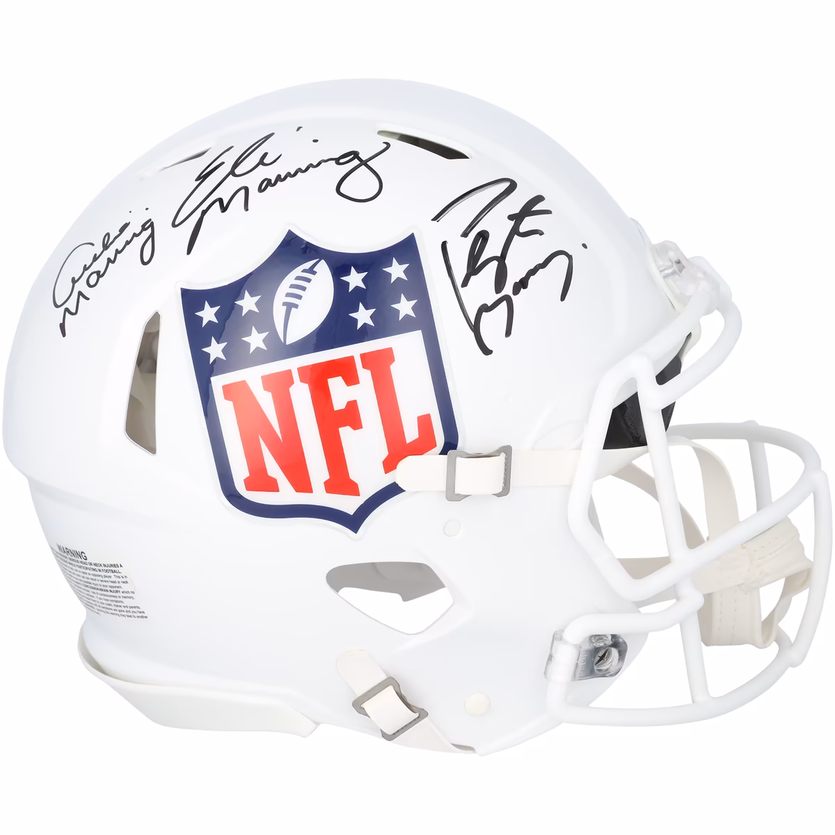 Peyton, Eli & Archie Manning Autographed Riddell NFL Shield Speed Authentic Helmet