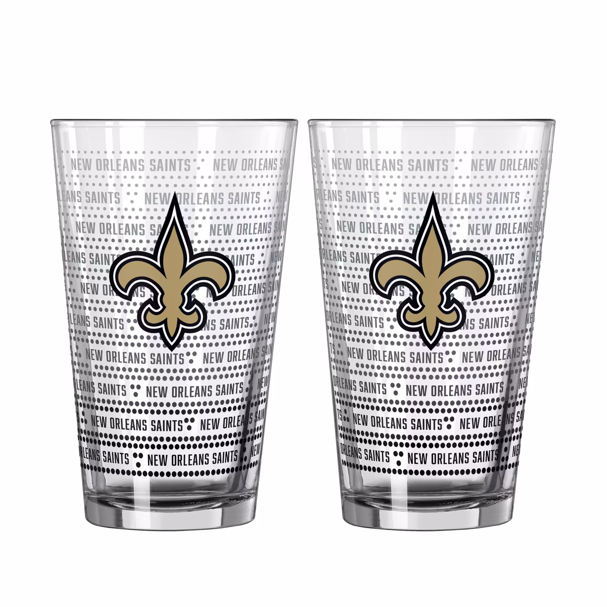 Logo Brands New Orleans Saints Two-Pack Chant Fade 16oz. Pint Glass Set