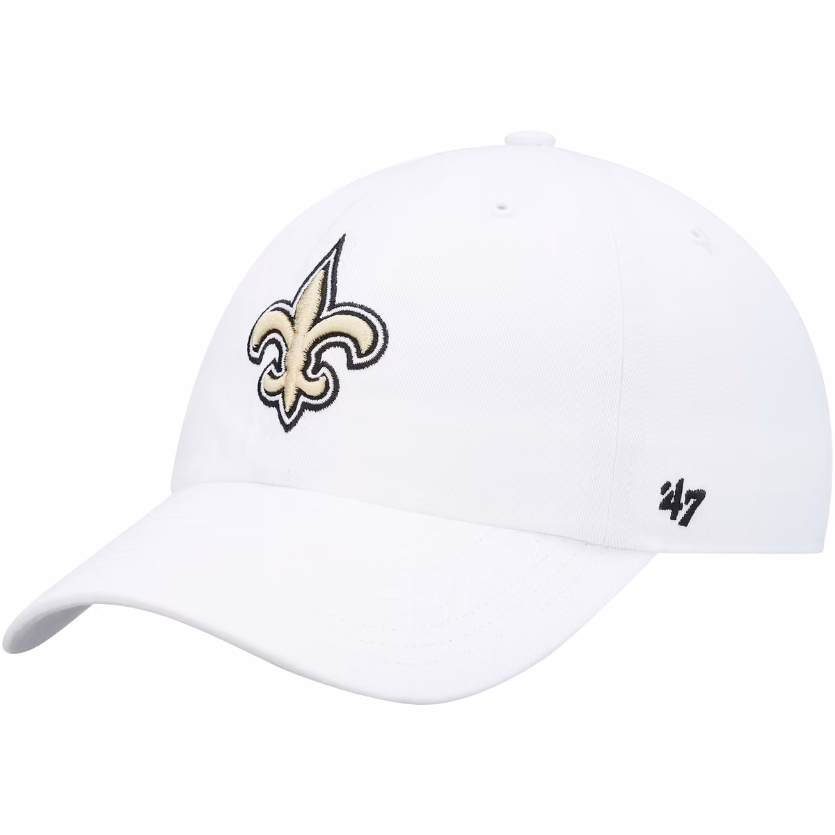 Men's '47 White New Orleans Saints Logo Clean Up Adjustable Hat 2 Men's '47 White New Orleans Saints Logo Clean Up Adjustable Hat