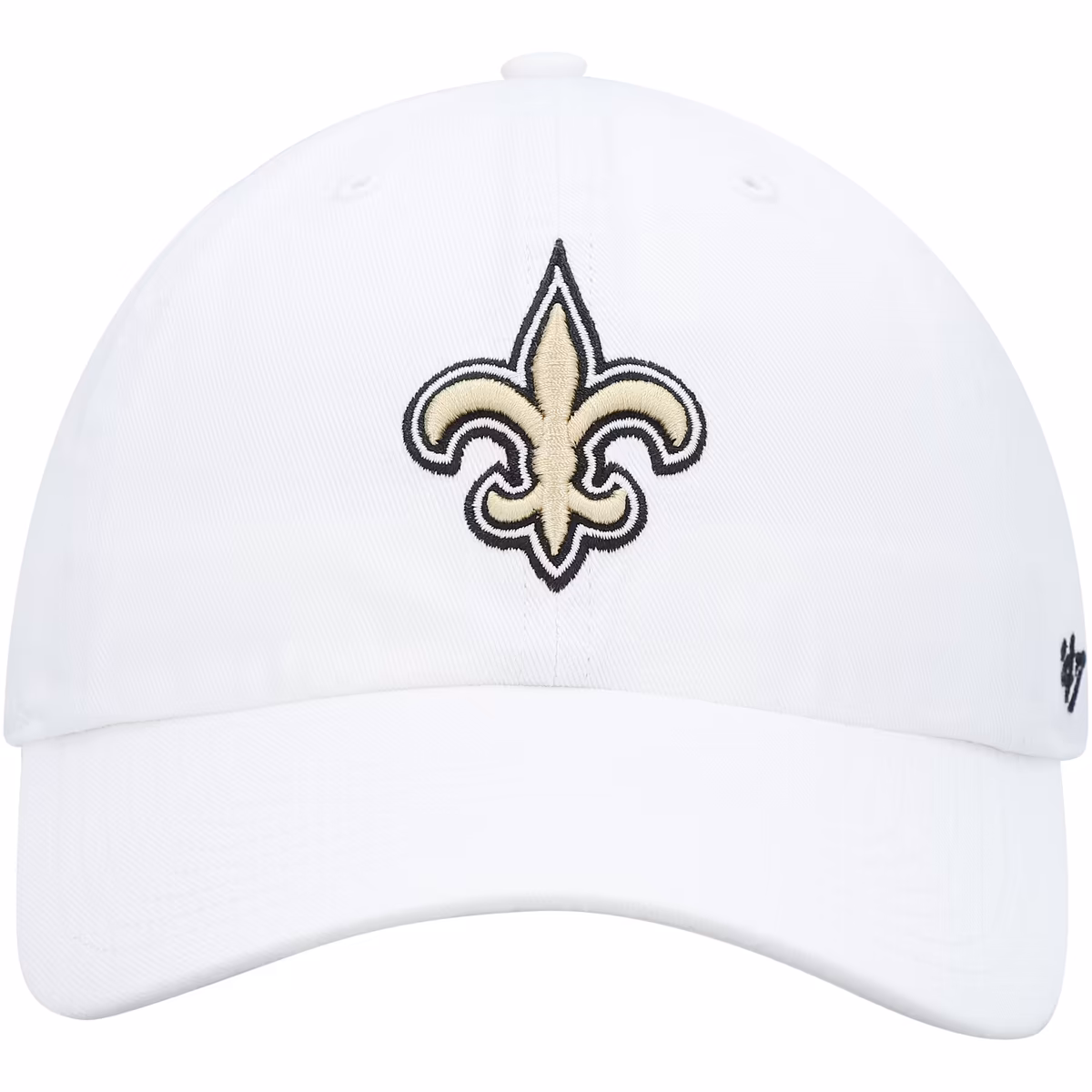 Men's '47 White New Orleans Saints Logo Clean Up Adjustable Hat 3 Men's '47 White New Orleans Saints Logo Clean Up Adjustable Hat