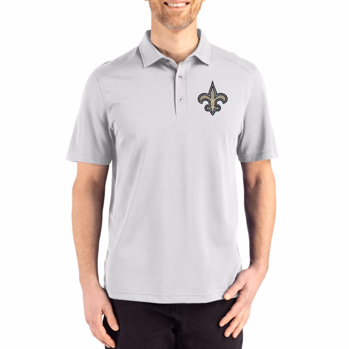 Men's Cutter & Buck Gray New Orleans Saints Big & Tall Advantage Refresh Epic Confidence Recycled Tri-Blend Pique Polo 15 Men's Cutter & Buck Gray New Orleans Saints Big & Tall Advantage Refresh Epic Confidence Recycled Tri-Blend Pique Polo