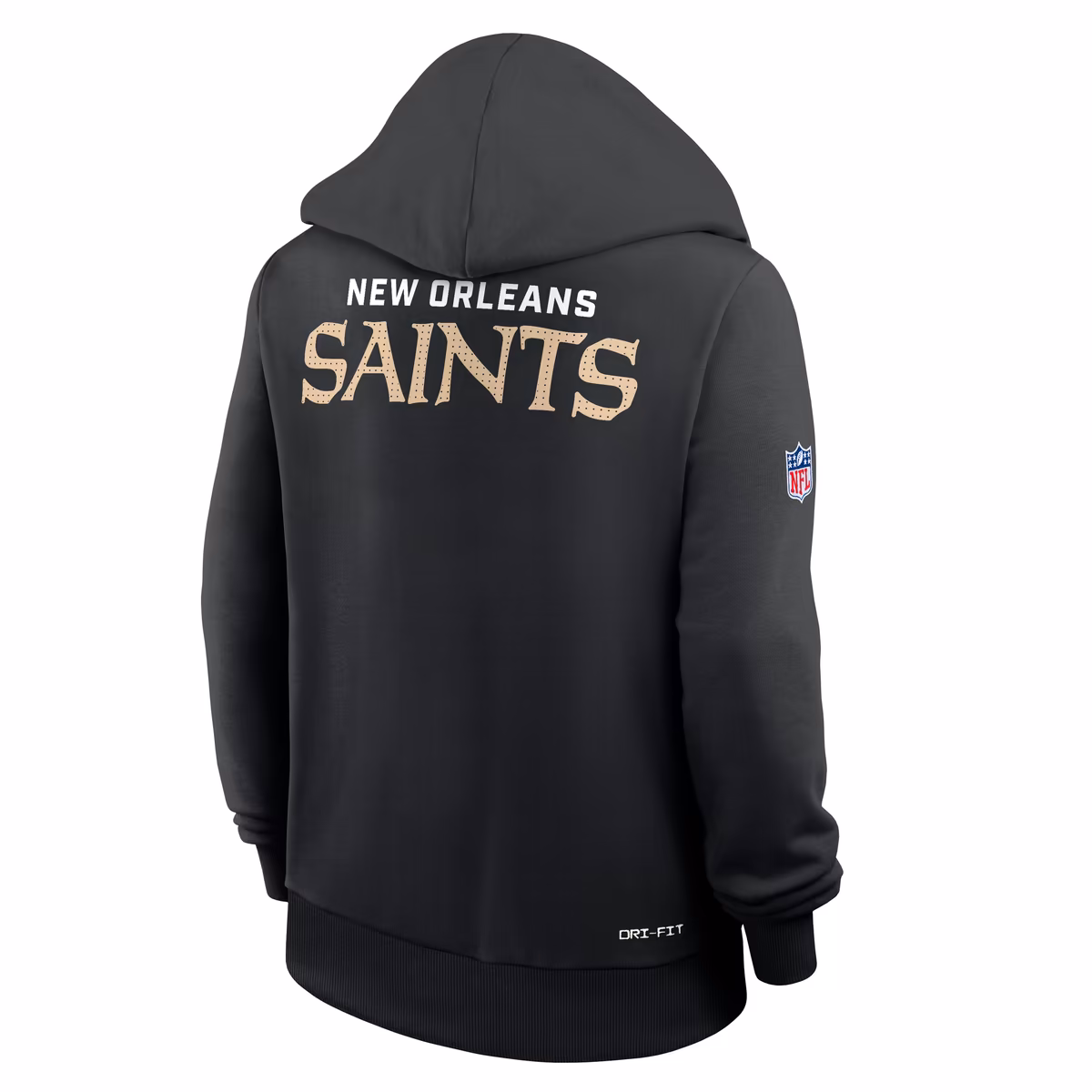 Women's Nike Black New Orleans Saints Sideline Standard Issue Initial Home Dri-FIT Hoodie 6 Women's Nike Black New Orleans Saints Sideline Standard Issue Initial Home Dri-FIT Hoodie